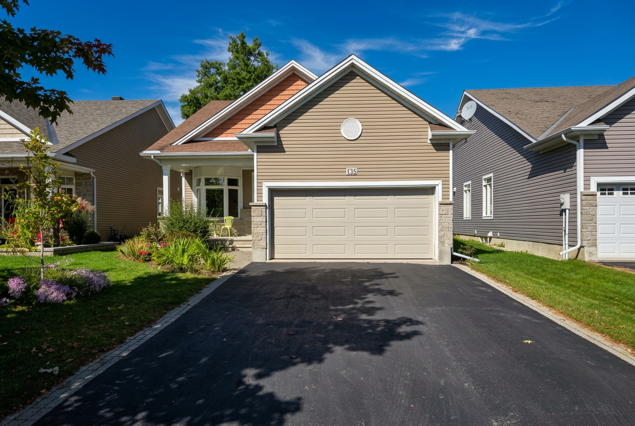 Traditional Raised Panel garage door installation in Barrhaven